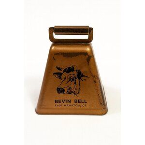 Cowbell Bevin Bell Copper Cowbell With Handle East Hampton CT | Vintage cow bell